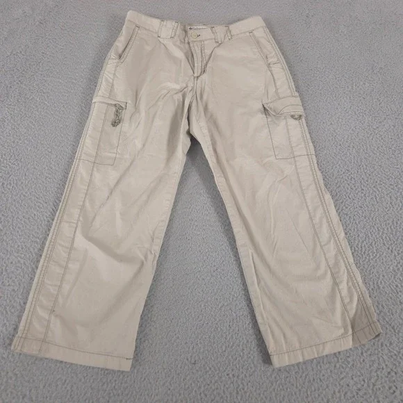 LOT OF 2 Columbia Pants Women 6 Medium Green Tan Cargo Cotton Hiking Straight - Picture 12 of 16